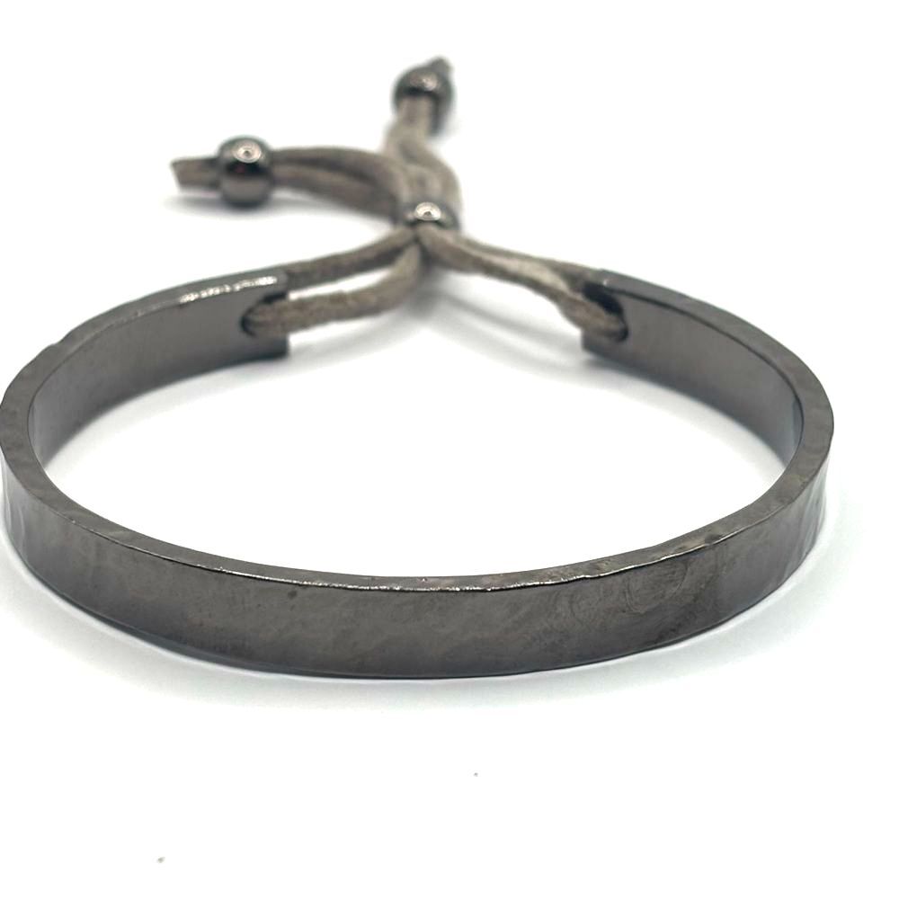 Gun Metal Adjustable Bangle Bracelet